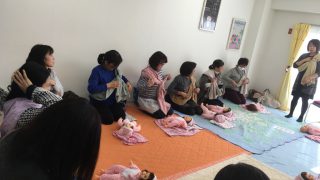 スリング研修の様子です。